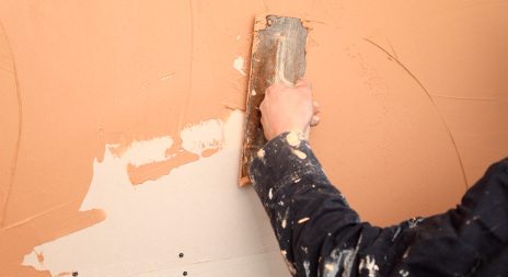 Voorbeeld pleisterwerk muur 